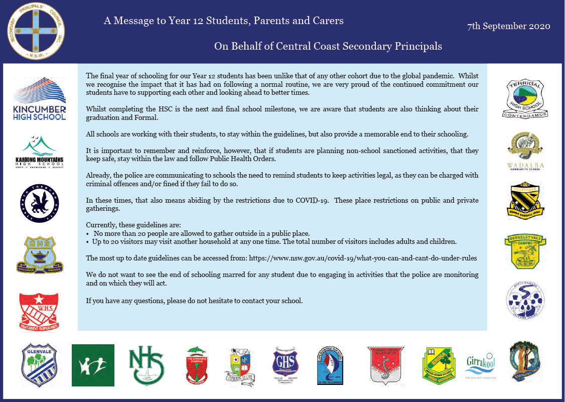 Year 12 Important Information